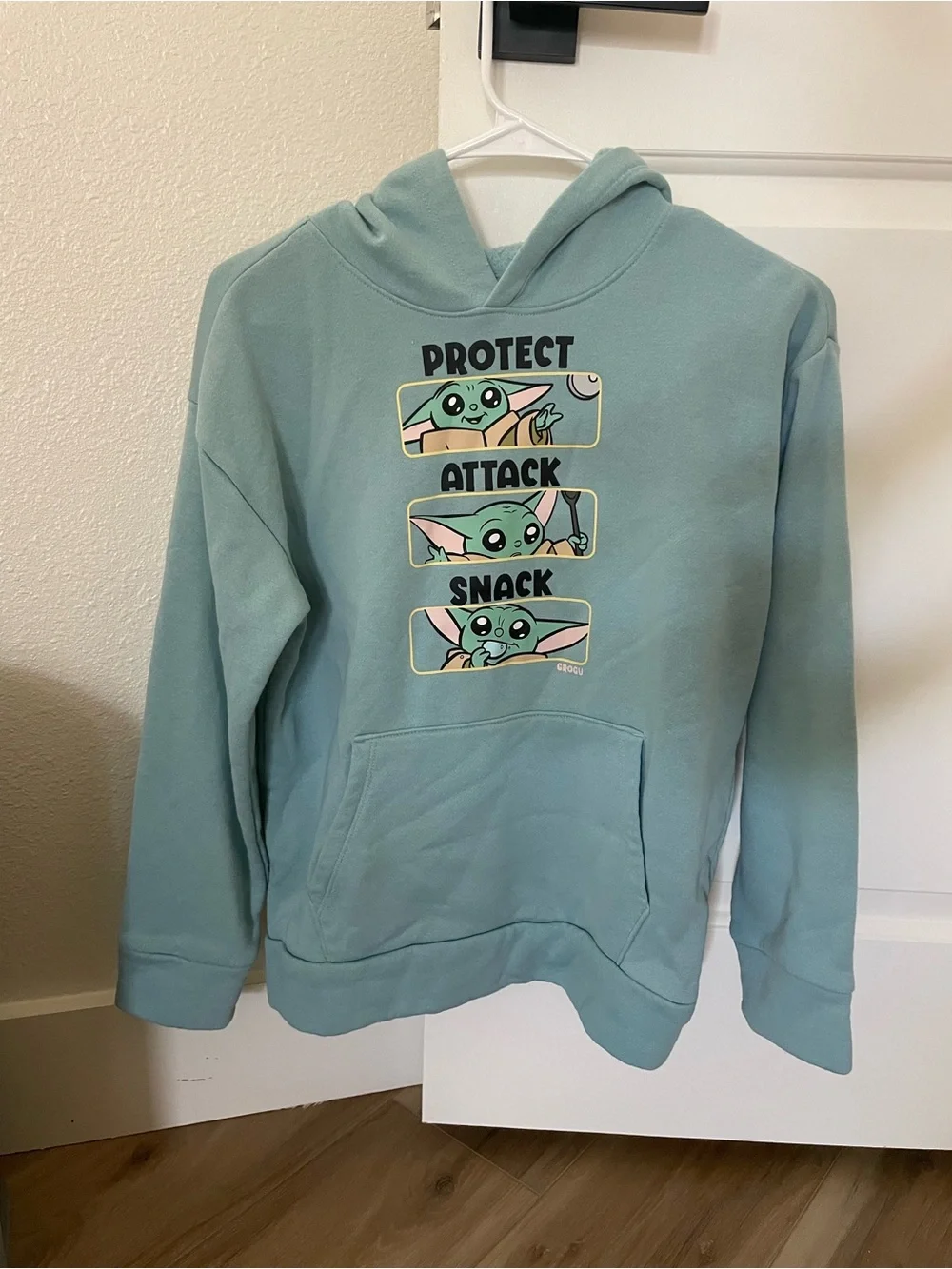 Old Navy Sage Green Baby Yoda Hoodie